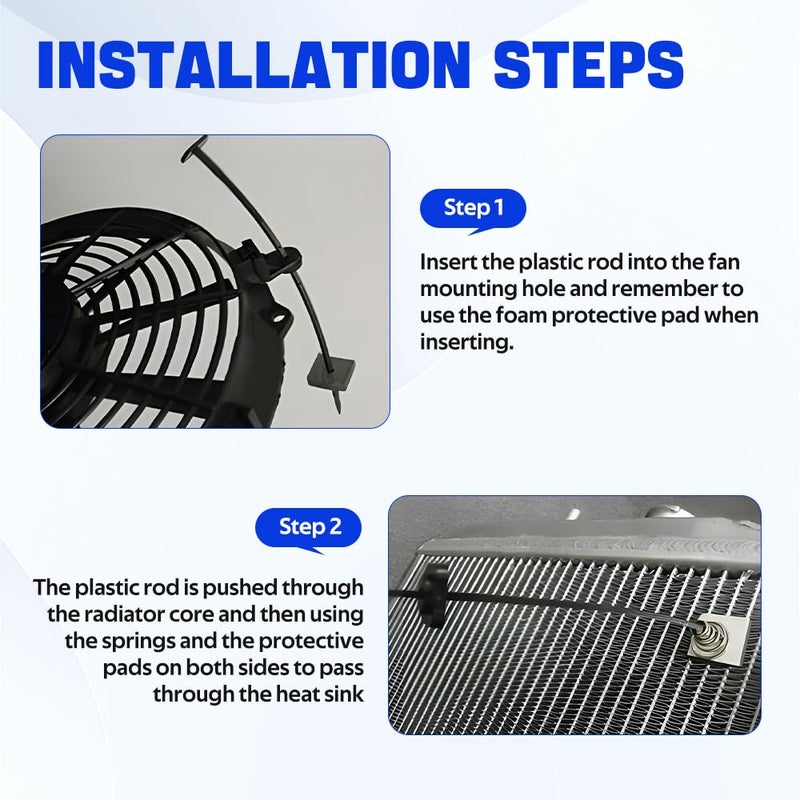 BARTOO 3 Set Car Fan Mounting Kit, Radiator Fan Zip Ties Clips Mounting Kit for Most Cars - Image 4